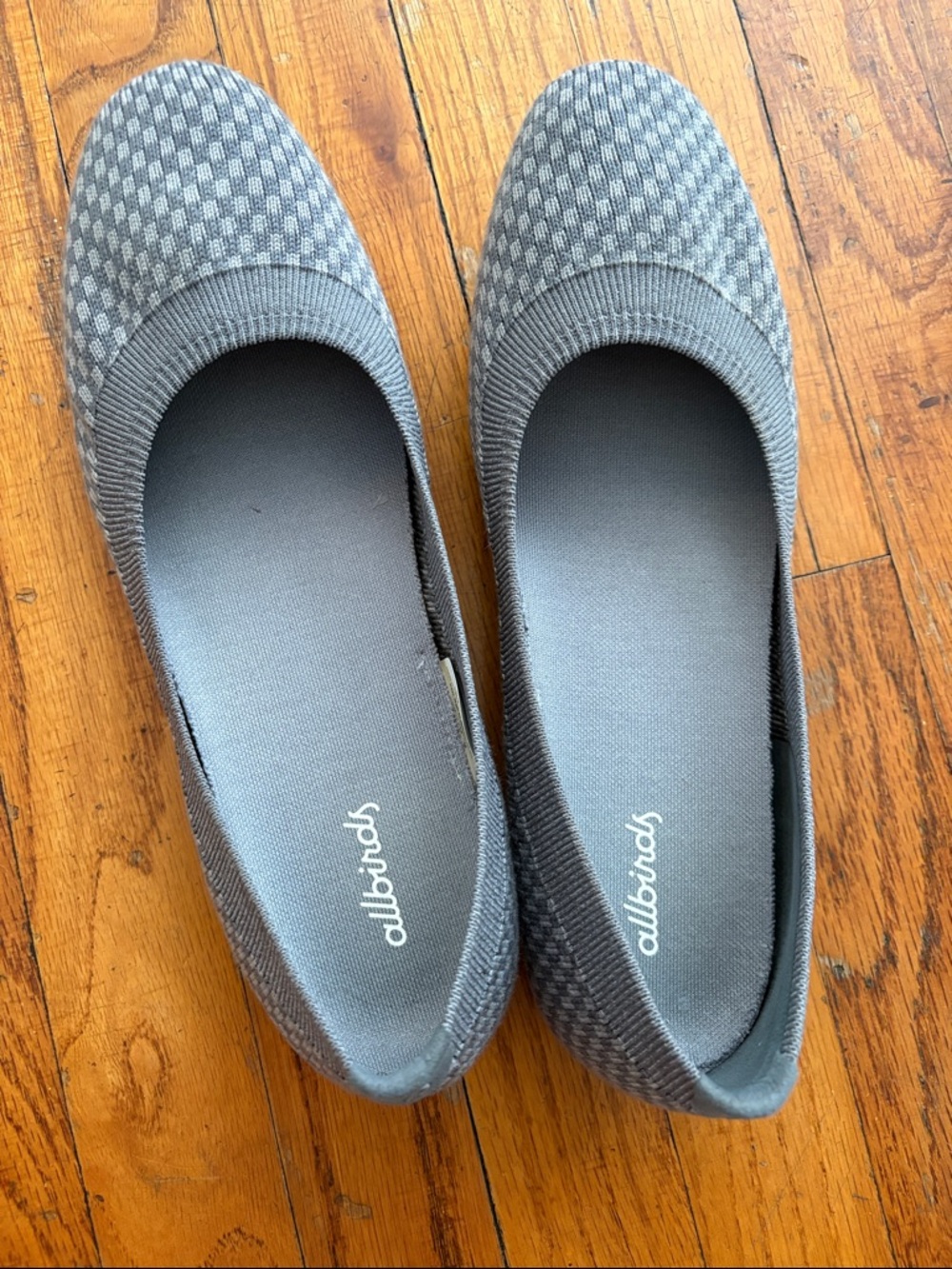 allbirds Women's Gray Knit Slip-On Flats